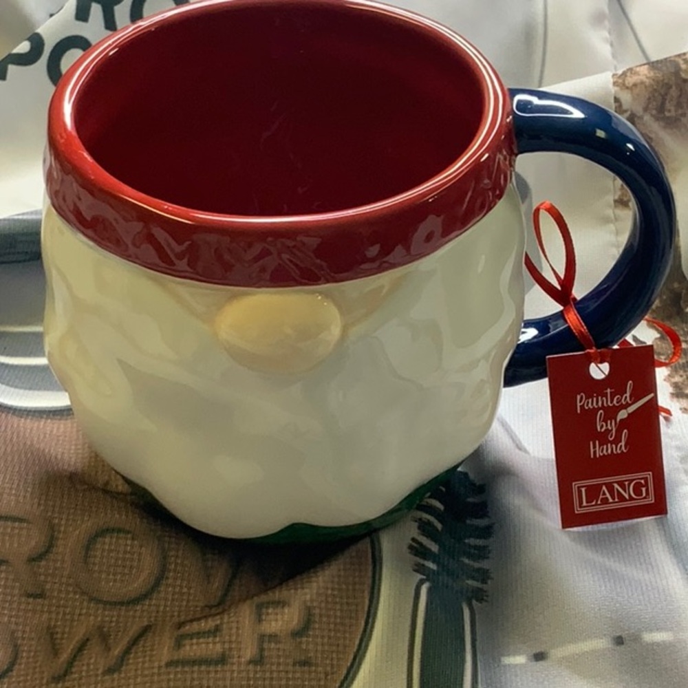 Coffee cup handpainted Santa
